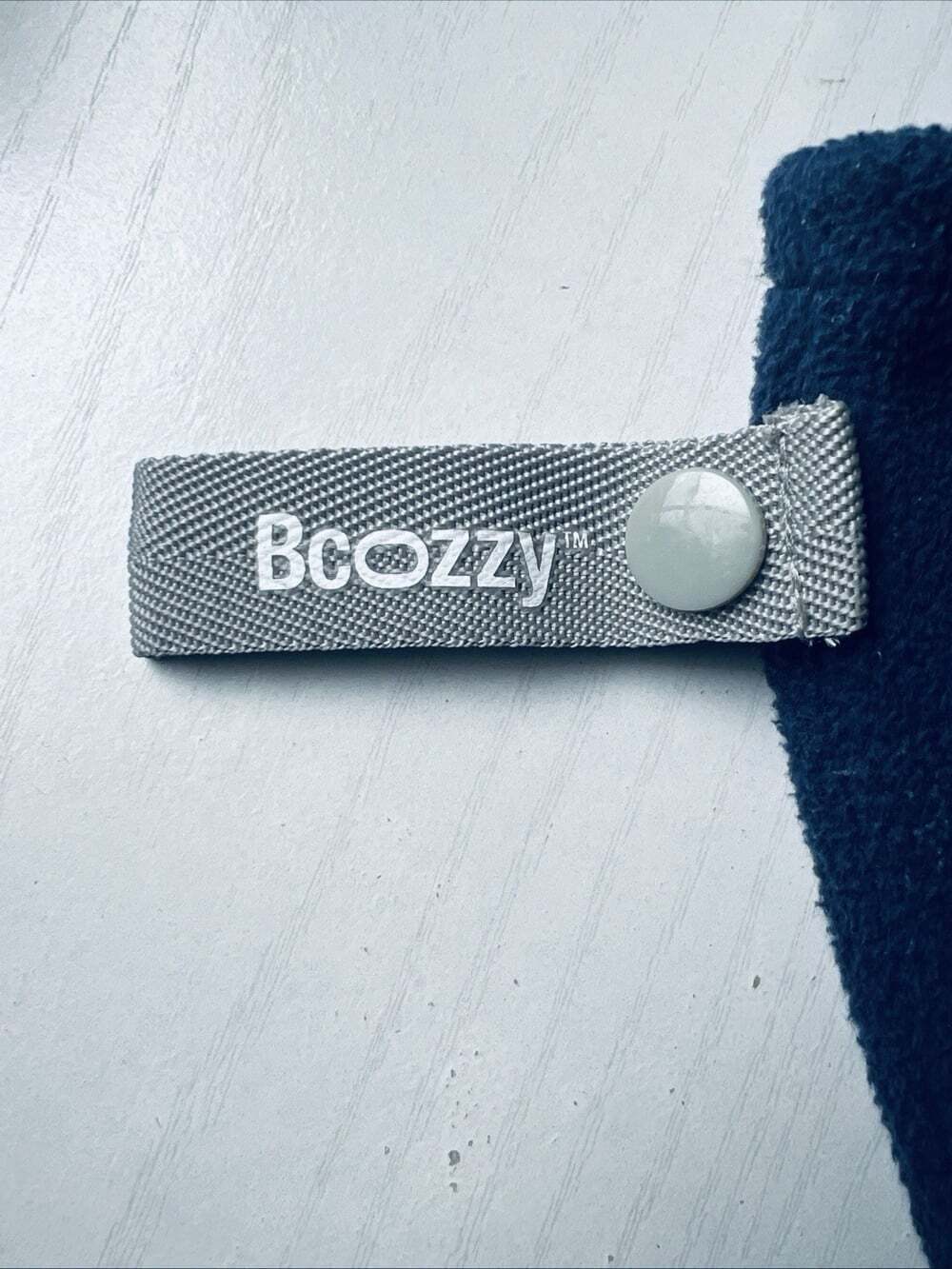 Bcozzy Travel Neck Pillow | Blue | Adjustable Ergonomic Airplane Travel Pillow - Picture 9 of 9